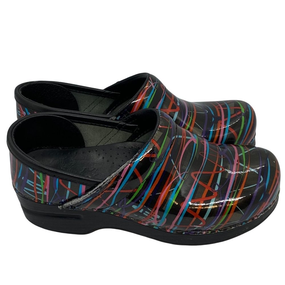 Dansko Professional Women's Multi-Color Yarn Pattern Clogs Sz 36/6 - Picture 6 of 7